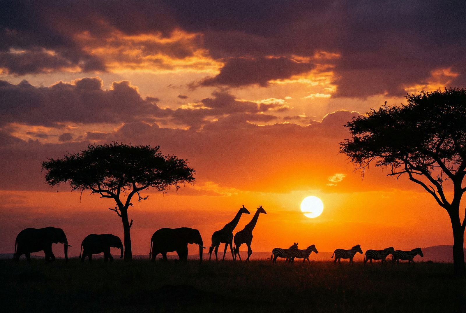 91非洲草原日落视频